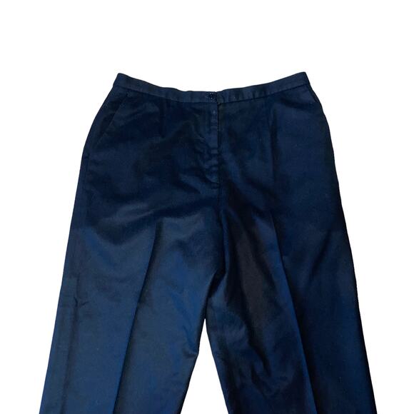 Orvis Vintage Cashmere Flat Front Slacks Dress Pants in Black Size 16 - Picture 3 of 6